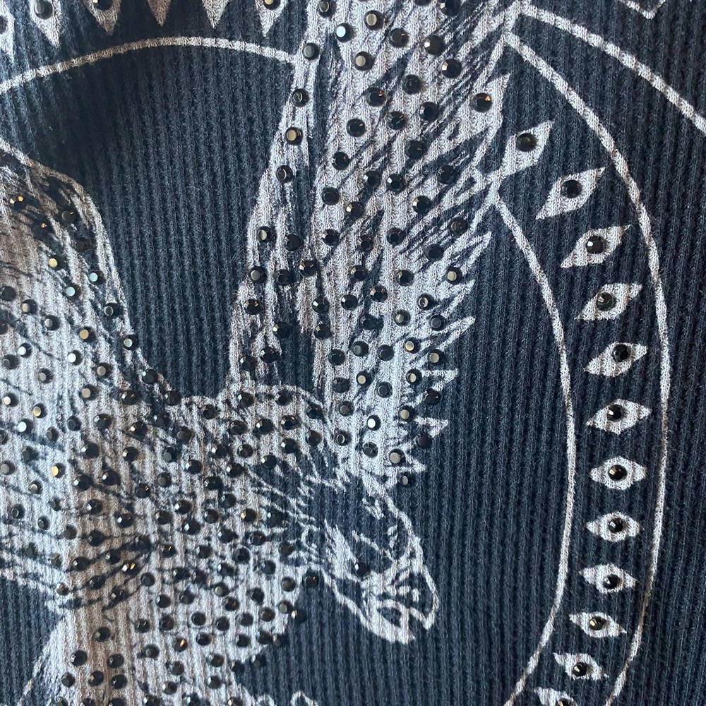 Rhinestone Long Sleeve top by Crash & Burn